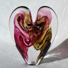 Load image into Gallery viewer, 5.5 inches tall - Blown Glass Jewel Tone Heart
