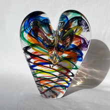 Load image into Gallery viewer, 6.5 inches tall - Blown Glass Jewel Tone Heart
