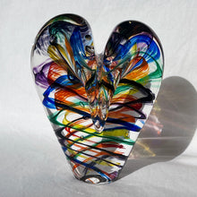 Load image into Gallery viewer, 6.5 inches tall - Blown Glass Jewel Tone Heart
