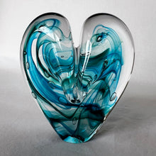 Load image into Gallery viewer, 3.5 inches tall - Blown Glass Jewel Tone Heart
