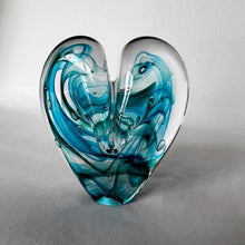 Load image into Gallery viewer, 3.5 inches tall - Blown Glass Jewel Tone Heart
