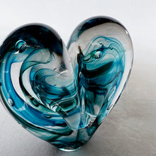 Load image into Gallery viewer, 3.5 inches tall - Blown Glass Jewel Tone Heart
