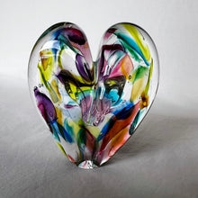 Load image into Gallery viewer, 3.5 inches tall - Blown Glass Jewel Tone Heart
