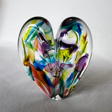 Load image into Gallery viewer, 3.5 inches tall - Blown Glass Jewel Tone Heart
