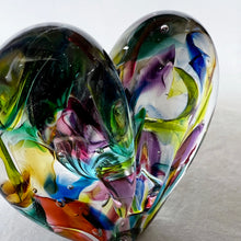 Load image into Gallery viewer, 3.5 inches tall - Blown Glass Jewel Tone Heart
