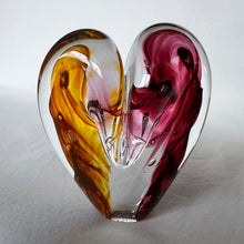 Load image into Gallery viewer, 3.5 inches tall - Blown Glass Jewel Tone Heart
