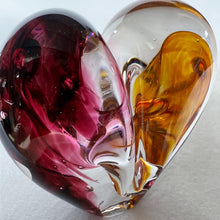 Load image into Gallery viewer, 3.5 inches tall - Blown Glass Jewel Tone Heart
