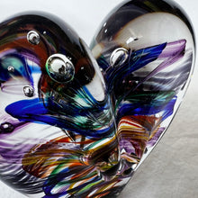 Load image into Gallery viewer, 3.5 inches tall - Blown Glass Jewel Tone Heart
