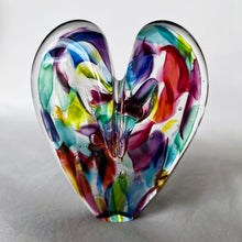 Load image into Gallery viewer, 4.5 inches tall - Blown Glass Jewel Tone Heart
