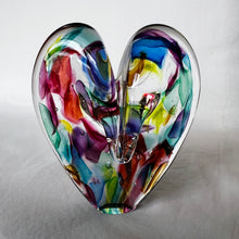 Load image into Gallery viewer, 4.5 inches tall - Blown Glass Jewel Tone Heart
