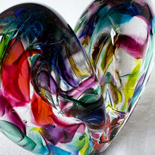 Load image into Gallery viewer, 4.5 inches tall - Blown Glass Jewel Tone Heart
