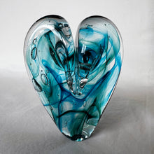 Load image into Gallery viewer, 4.5 inches tall - Blown Glass Jewel Tone Heart
