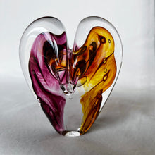 Load image into Gallery viewer, 4.5 inches tall - Blown Glass Jewel Tone Heart
