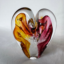 Load image into Gallery viewer, 4.5 inches tall - Blown Glass Jewel Tone Heart
