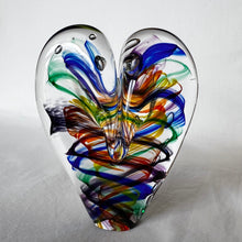 Load image into Gallery viewer, 4.5 inches tall - Blown Glass Jewel Tone Heart
