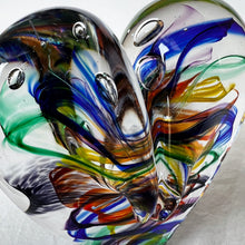 Load image into Gallery viewer, 4.5 inches tall - Blown Glass Jewel Tone Heart
