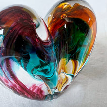 Load image into Gallery viewer, 3 inches tall - Blown Glass Jewel Tone Heart
