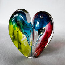 Load image into Gallery viewer, 3 inches tall - Blown Glass Jewel Tone Heart
