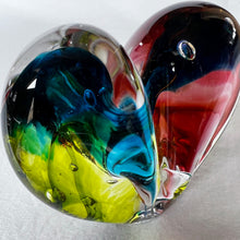 Load image into Gallery viewer, 3 inches tall - Blown Glass Jewel Tone Heart

