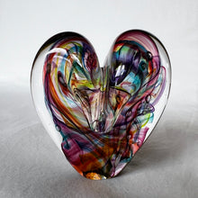 Load image into Gallery viewer, 3 inches tall - Blown Glass Jewel Tone Heart
