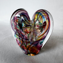 Load image into Gallery viewer, 3 inches tall - Blown Glass Jewel Tone Heart
