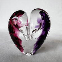Load image into Gallery viewer, 3 inches tall - Blown Glass Jewel Tone Heart
