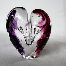 Load image into Gallery viewer, 3 inches tall - Blown Glass Jewel Tone Heart
