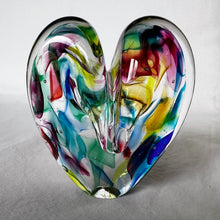 Load image into Gallery viewer, 3 inches tall - Blown Glass Jewel Tone Heart
