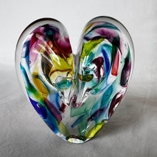 Load image into Gallery viewer, 3 inches tall - Blown Glass Jewel Tone Heart
