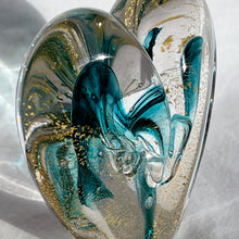 Load image into Gallery viewer, 4 inches tall - Blown Glass Heart of Gold
